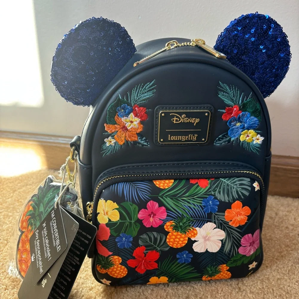 Aloha Mickey Disney Loungefly Convertible Limited Edition 1000 Bag - Picture 1 of 11